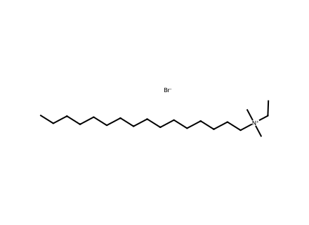 Ethyl(1-hexadecyl)dimethylammonium bromide molecular structure