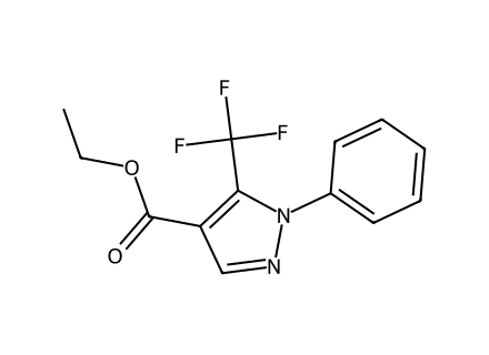 Ethyl 1-phenyl-5-(trifluoromethyl)-1H-pyrazole-4-carboxylate molecular structure