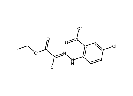 Ethyl 2-chloro-2-[2-(4-chloro-2-nitrophenyl)-hydrazono]acetate molecular structure