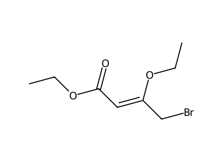 Ethyl 4-bromo-3-ethoxy-2-butenoate molecular structure