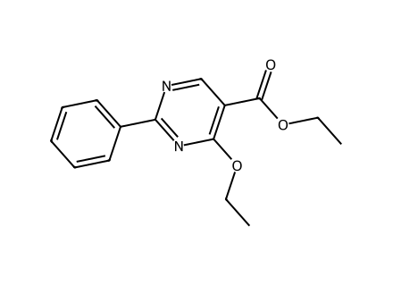 Ethyl 4-ethoxy-2-phenyl-5-pyrimidinecarboxylate molecular structure