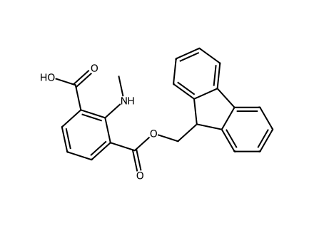 Fmoc-N-methylaminobenzoic acid molecular structure