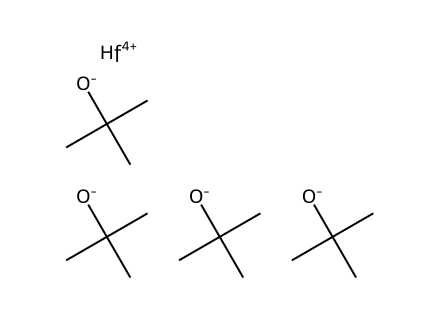 Hafnium tert-butoxide molecular structure