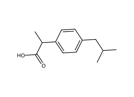 Ibuprofen structural formula