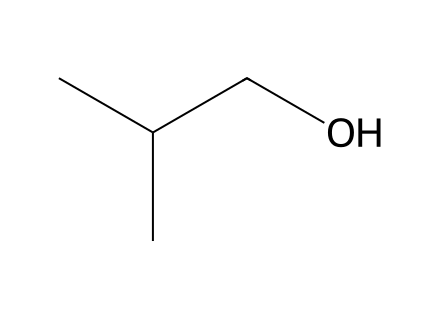 Isobutanol molecular structure
