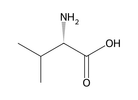 L-Valine molecular structure