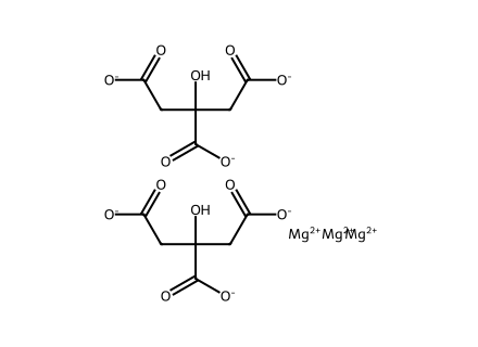 Magnesium citrate, dibasic molecular structure