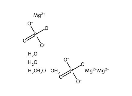Magnesium phosphate pentahydrate, P2O5 molecular structure