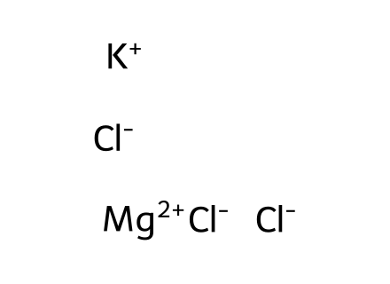 Magnesium potassium chloride molecular structure