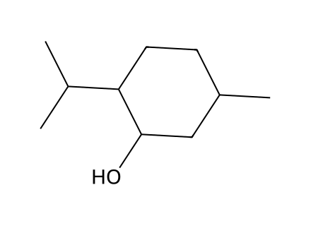 Menthol molecular structure