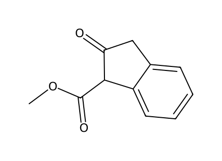methyl-2-oxo-1-indanecarboxylate molecular structure