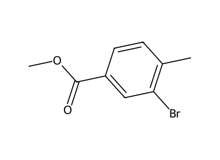Methyl 3-bromo-4-methylbenzoate molecular structure