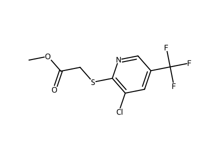 Methyl (3-chloro-5-(trifluoromethyl)pyridin-2-ylsulfanyl)acetate molecular structure