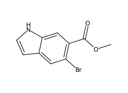 Methyl 5-bromo-1H-indole-6-carboxylate molecular structure