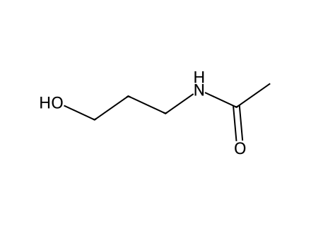 N-(3-Hydroxypropyl)acetamide structural formula