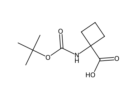 N-BOC-1-Aminocyclobutanecarboxylic acid molecular structure
