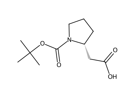 N-Boc-D-beta-homoproline molecular structure
