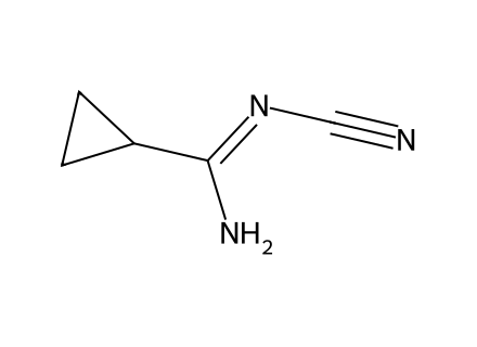 n-cyanocyclopropanecarboximidamide molecular structure
