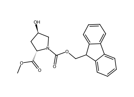 N-Fmoc-trans-4-hydroxy-L-proline methyl ester molecular structure