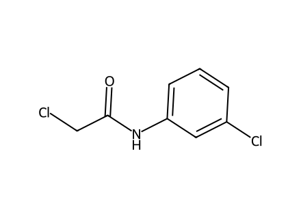 N1-(3-Chlorophenyl)-2-chloroacetamide structural formula