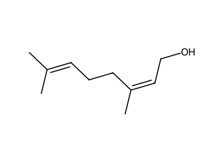 Nerol molecular structure