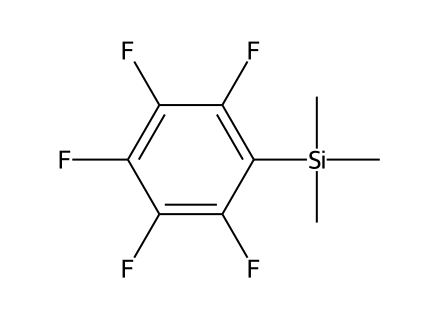 Pentafluorophenyl(trimethyl)silane molecular structure