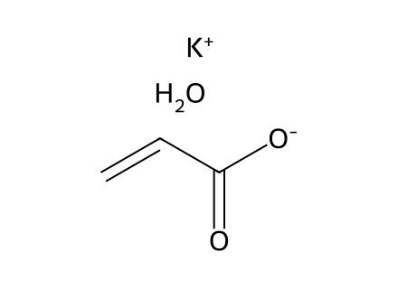 Potassium acrylate hydrate molecular structure