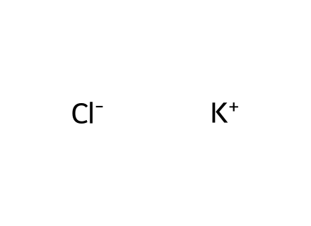 Potassium Chloride (MOP) molecular structure