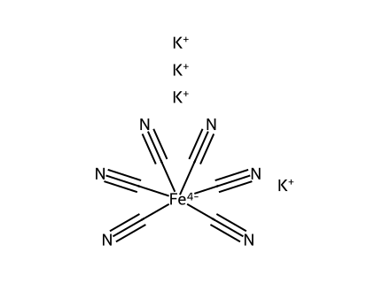 Potassium Ferrocyanide molecular structure