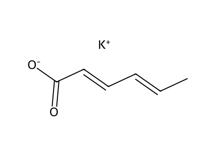 Potassium Sorbate Pharma Grade molecular structure