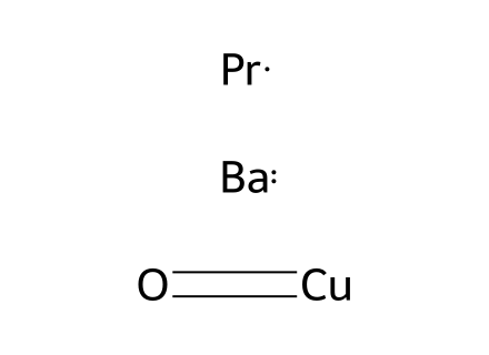 Praseodymium barium copper oxide (1-2-3) molecular structure