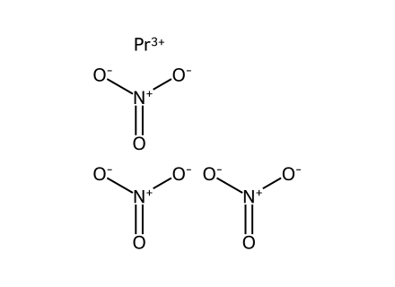 Praseodymium (III) nitrate molecular structure