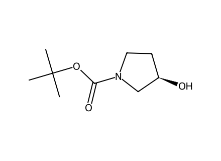 (R)-(-)-1-Boc-3-hydroxypyrrolidine molecular structure