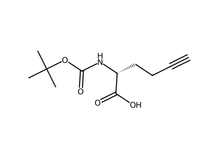 (R)-2-(Boc-Amino)-5-Hexynoic Acid molecular structure