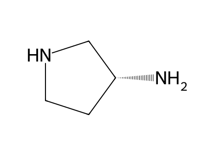 r-3-aminopyrrolidine molecular structure