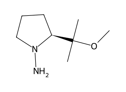 (S)-(-)-1-Amino-2-(1'-methoxy-1'-methylethyl)pyrrolidine molecular structure