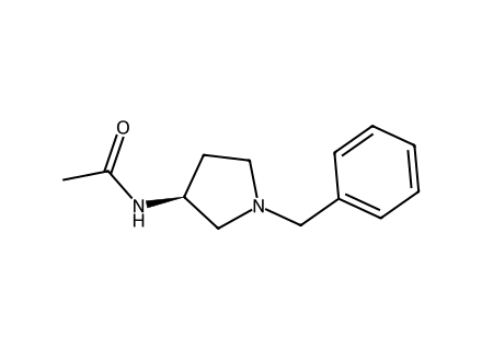 s-1-benzyl-3-acetamidopyrrolidine molecular structure