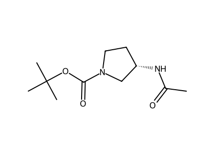 (S)-1-Boc-3-Acetamidopyrrolidine molecular structure