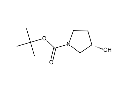 (S)-(+)-1-Boc-3-hydroxypyrrolidine molecular structure