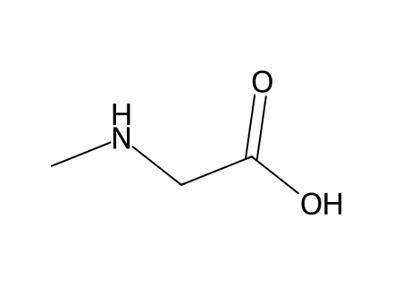 Sarcosine structural formula
