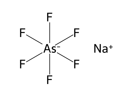 Sodium hexafluoroarsenate (V) structural formula