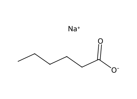 Sodium hexanoate molecular structure