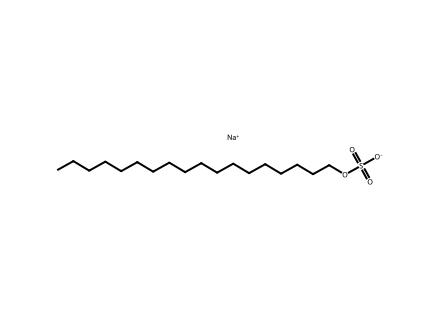 Sodium n-octadecyl sulfate molecular structure