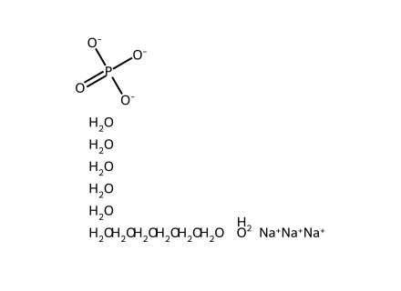 Sodium phosphate dodecahydrate molecular structure
