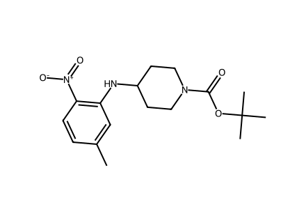 tert-Butyl 4-[(5-methyl-2-nitrophenyl)amino]-piperidine-1-carboxylate molecular structure