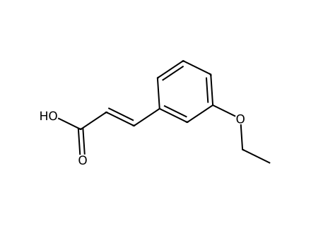 trans-3-Ethoxycinnamic acid molecular structure