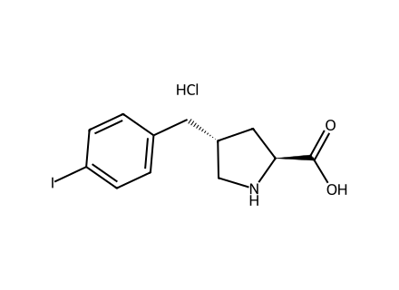 trans-4-(4-Iodobenzyl)-L-proline hydrochloride molecular structure