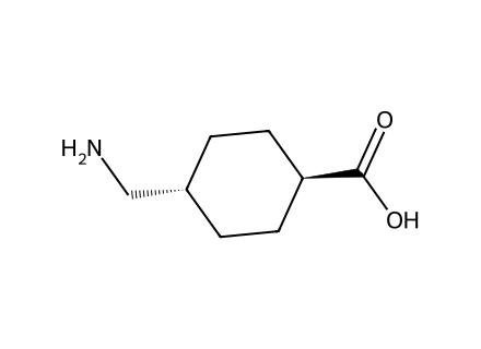 trans-4-(Aminomethyl)cyclohexanecarboxylic acid molecular structure