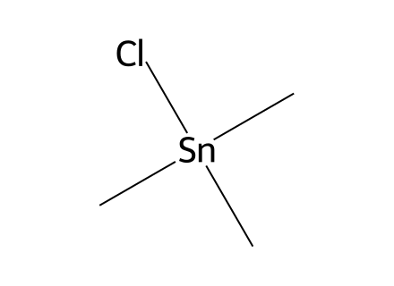 Trimethyltin Chloride, Typically molecular structure