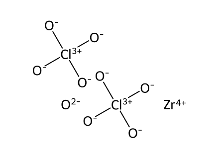 Zirconium oxide diperchlorate molecular structure